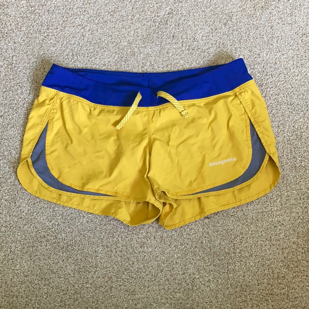 Yellow Patagonia Strider Shorts